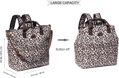 Diaper Tote Bag Totepack Backpack Crossbody Bag 3 in 1 for Women Laptop Backpack Multifunctional with Insulated Pockets