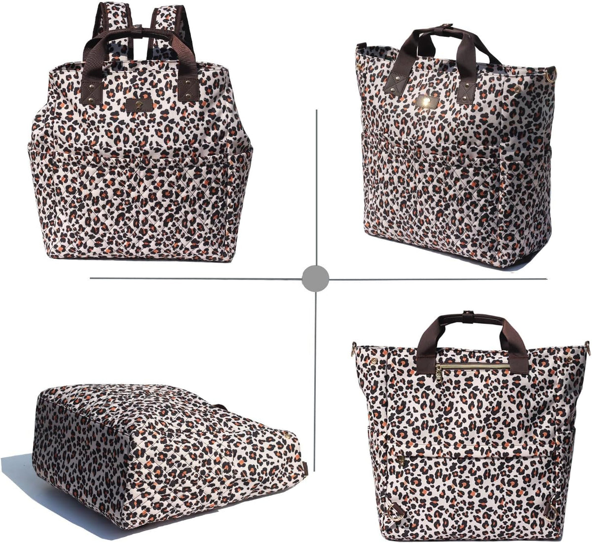 Diaper Tote Bag Totepack Backpack Crossbody Bag 3 in 1 for Women Laptop Backpack Multifunctional with Insulated Pockets
