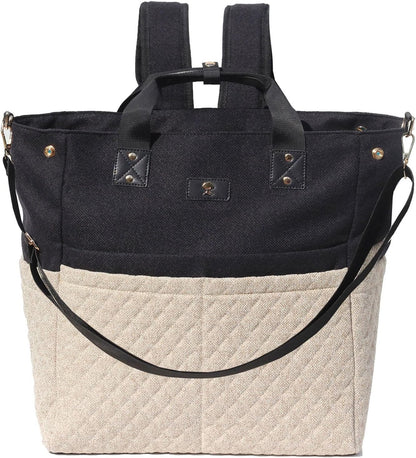 Diaper Tote Bag Totepack Backpack Crossbody Bag 3 in 1 for Women Laptop Backpack Multifunctional with Insulated Pockets