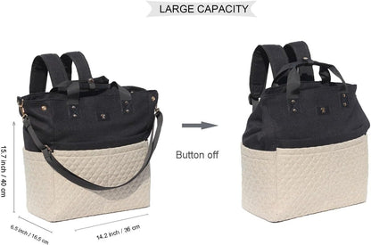 Diaper Tote Bag Totepack Backpack Crossbody Bag 3 in 1 for Women Laptop Backpack Multifunctional with Insulated Pockets