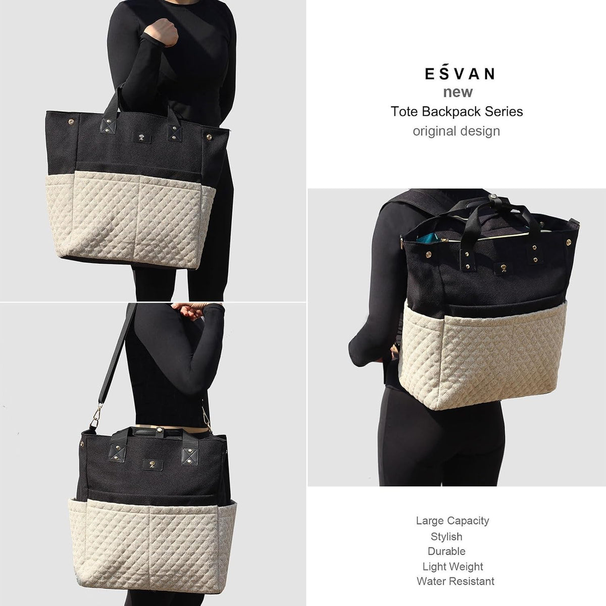 Diaper Tote Bag Totepack Backpack Crossbody Bag 3 in 1 for Women Laptop Backpack Multifunctional with Insulated Pockets