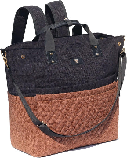 Diaper Tote Bag Totepack Backpack Crossbody Bag 3 in 1 for Women Laptop Backpack Multifunctional with Insulated Pockets