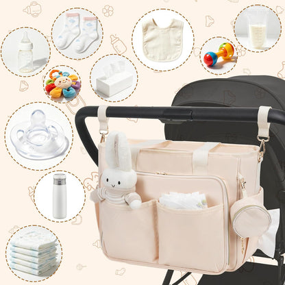 Diaper Bag Tote, Large Travel Hospital Bag for Labor Delivery