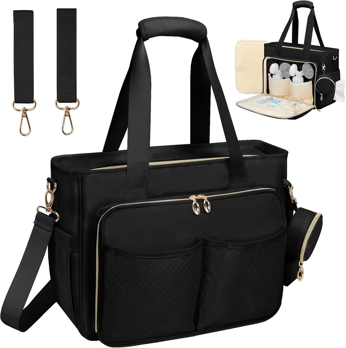 Diaper Bag Tote, Large Travel Hospital Bag for Labor Delivery