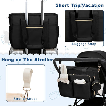 Diaper Bag Tote, Large Travel Hospital Bag for Labor Delivery