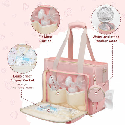 Diaper Bag Tote, Large Travel Hospital Bag for Labor Delivery
