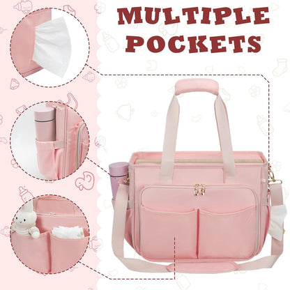 Diaper Bag Tote, Large Travel Hospital Bag for Labor Delivery