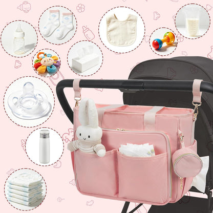 Diaper Bag Tote, Large Travel Hospital Bag for Labor Delivery