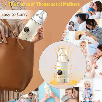 Portable Bottle Warmer for Travel, Comfortable Bottle Warmer on the go, Rapid Warming,Long-Lasting Warming up to 6-10H