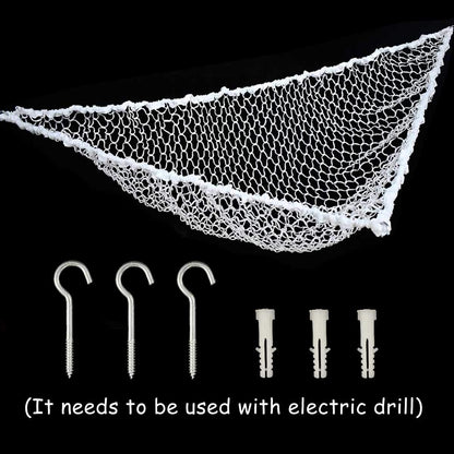 Hammock Mesh Toy Net Stuffed Animal Hammock Mesh Toys Net for Kids Jumbo Large Storage Mesh Net for Pet Corner Animal Hammock Stuffed Animals Wall Hanging Organizer Christmas Gift (White)