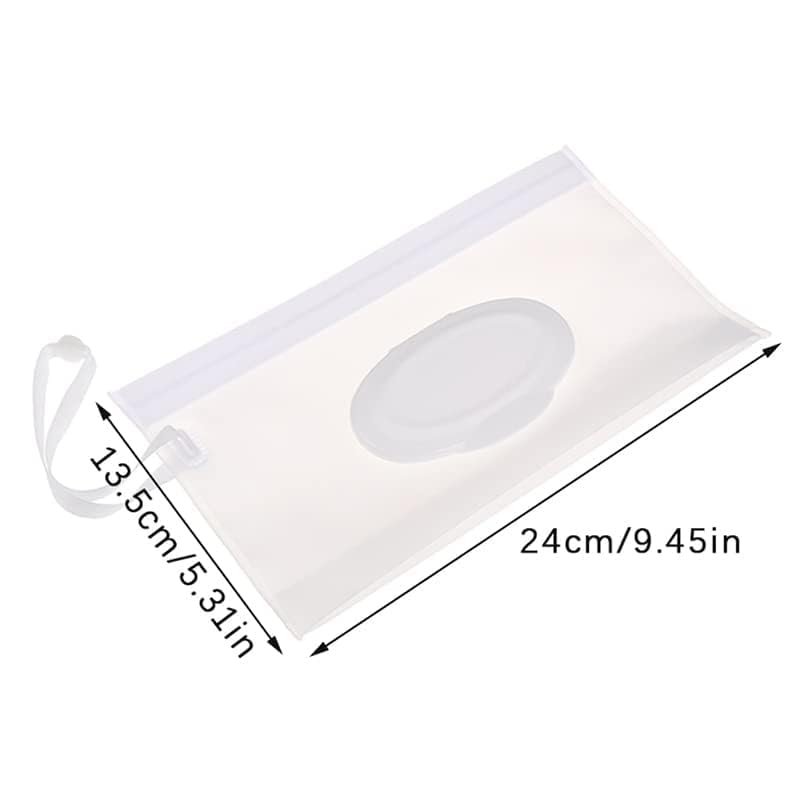 Baby Wipe Case Travel Holder Keeps Wipes Moist Set of Wet Wipes Holders Cases Portable Travel On The Go Refillable Dispenser Container Waterproof Wipe Container with Sealed Zipper