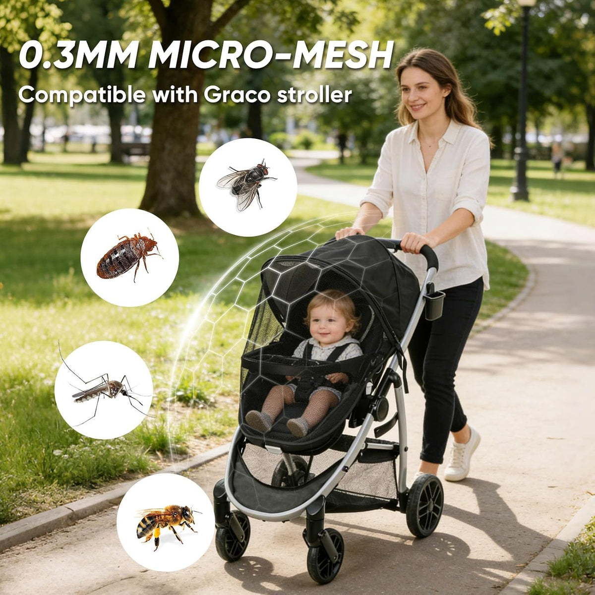 Replacement Canopy for Graco Stroller,2-in-1 Stroller Cover