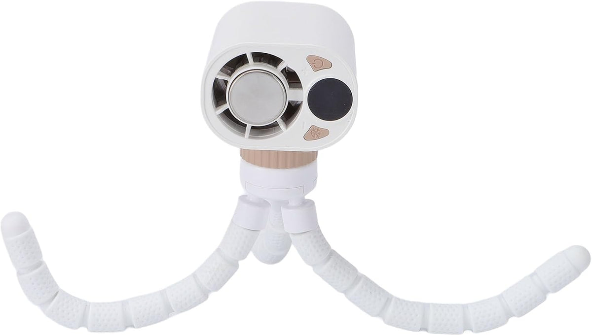 GLOGLOW Stroller Fans Turbo Fan with Semiconductor Cooling Flexible Octopus Tripod Desktop Small Personal Fan Quiet for Stroller Camping Office Car Mini Handheld 1800mAh