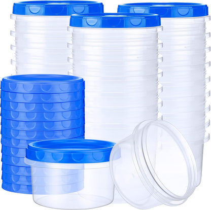 Pack 8 oz Freezer Containers with Lids, Purple, 36