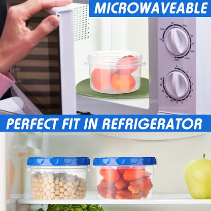 Pack 8 oz Freezer Containers with Lids, Purple, 36
