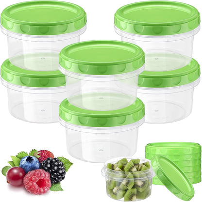 Pack 8 oz Freezer Containers with Lids, Purple, 36