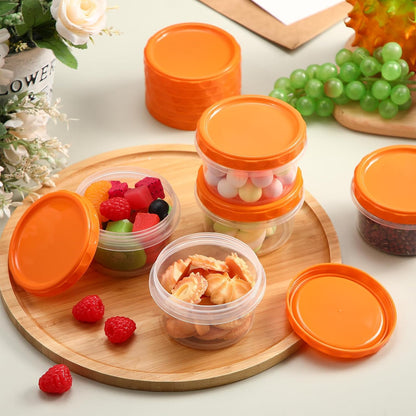 Pack 8 oz Freezer Containers with Lids, Purple, 36