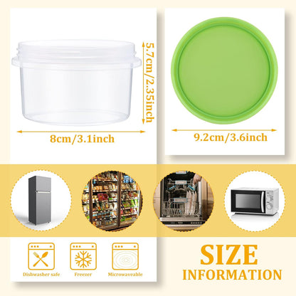 Pack 8 oz Freezer Containers with Lids, Purple, 36