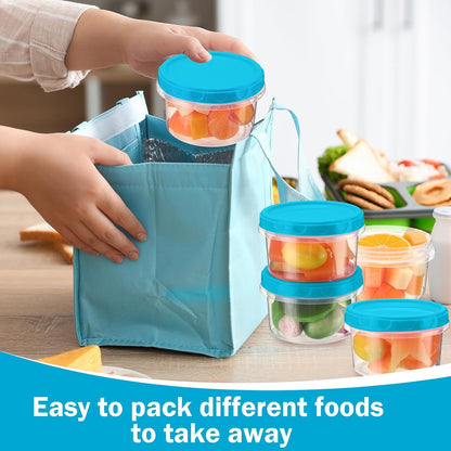 Pack 8 oz Freezer Containers with Lids, Purple, 36