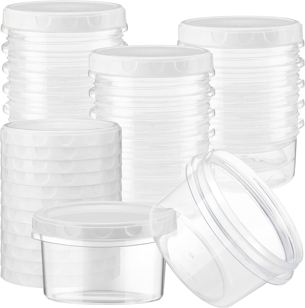 Pack 8 oz Freezer Containers with Lids, Purple, 36