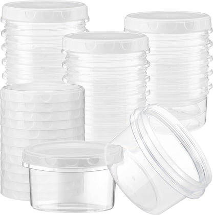 Pack 8 oz Freezer Containers with Lids, Purple, 36