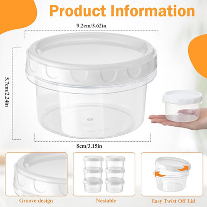 Pack 8 oz Freezer Containers with Lids, Purple, 36