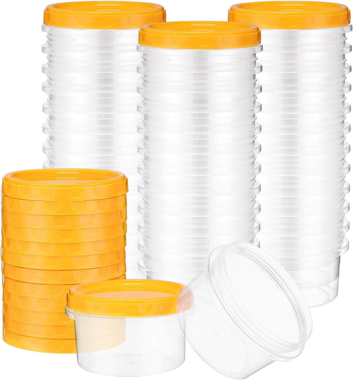 Pack 8 oz Freezer Containers with Lids, Purple, 36