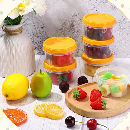 Pack 8 oz Freezer Containers with Lids, Purple, 36
