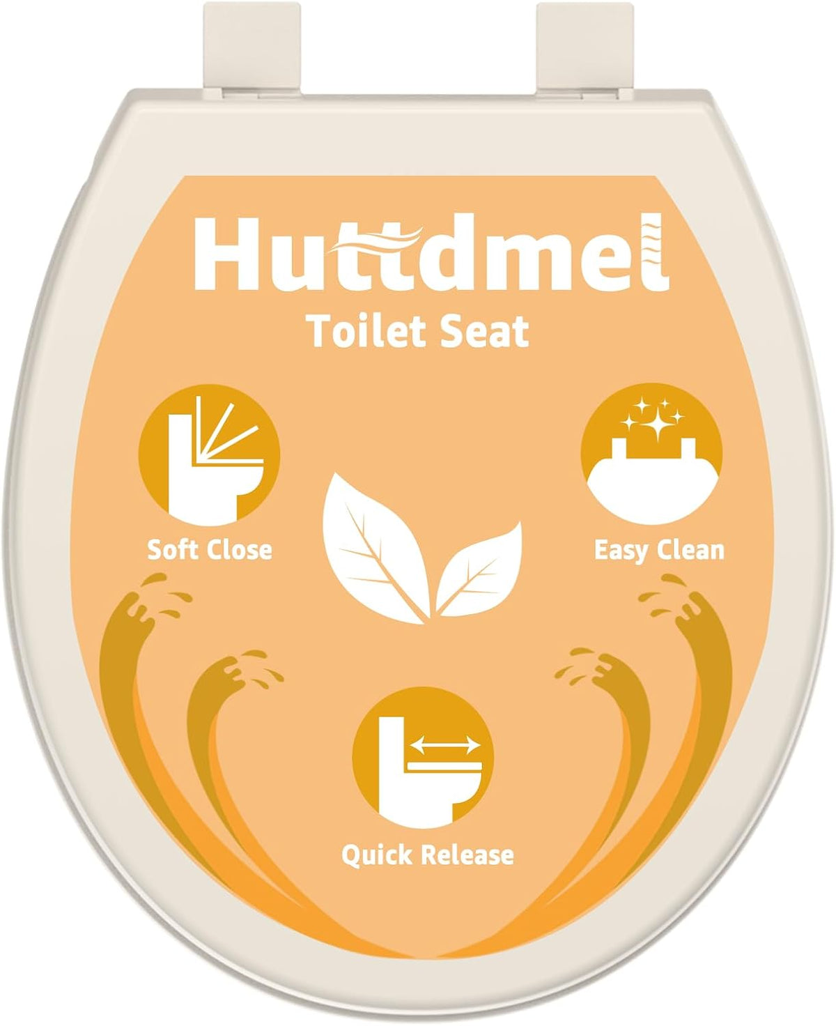 Toilet Seat with Toddler Seat, Potty Training Toilet Seat Round 2 in 1 Soft Close Quiet No Slapping, Magnetic Absorption, Easy to Install and Clean,White