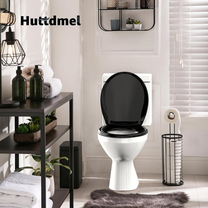Toilet Seat with Toddler Seat, Potty Training Toilet Seat Round 2 in 1 Soft Close Quiet No Slapping, Magnetic Absorption, Easy to Install and Clean,White