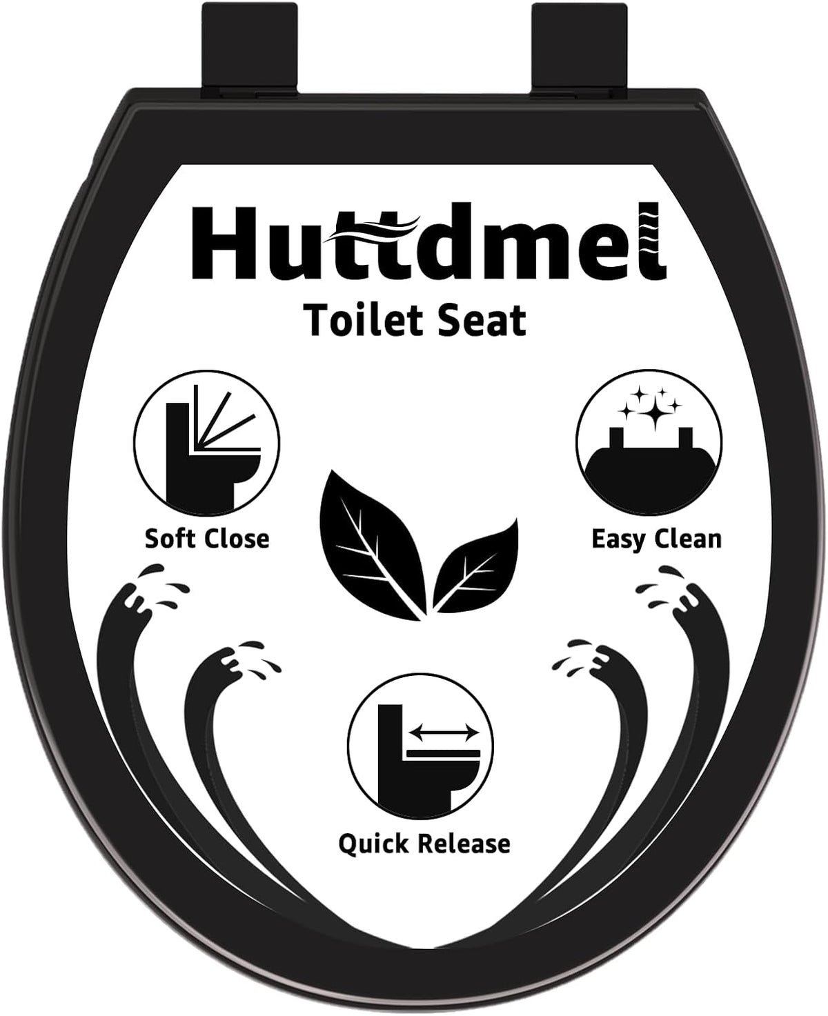 Toilet Seat with Toddler Seat, Potty Training Toilet Seat Round 2 in 1 Soft Close Quiet No Slapping, Magnetic Absorption, Easy to Install and Clean,White