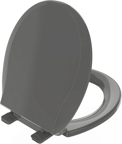 Toilet Seat with Toddler Seat, Potty Training Toilet Seat Round 2 in 1 Soft Close Quiet No Slapping, Magnetic Absorption, Easy to Install and Clean,White