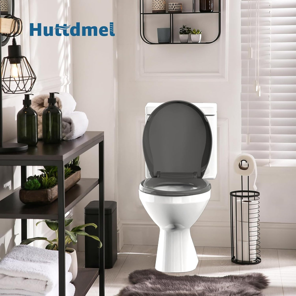 Toilet Seat with Toddler Seat, Potty Training Toilet Seat Round 2 in 1 Soft Close Quiet No Slapping, Magnetic Absorption, Easy to Install and Clean,White
