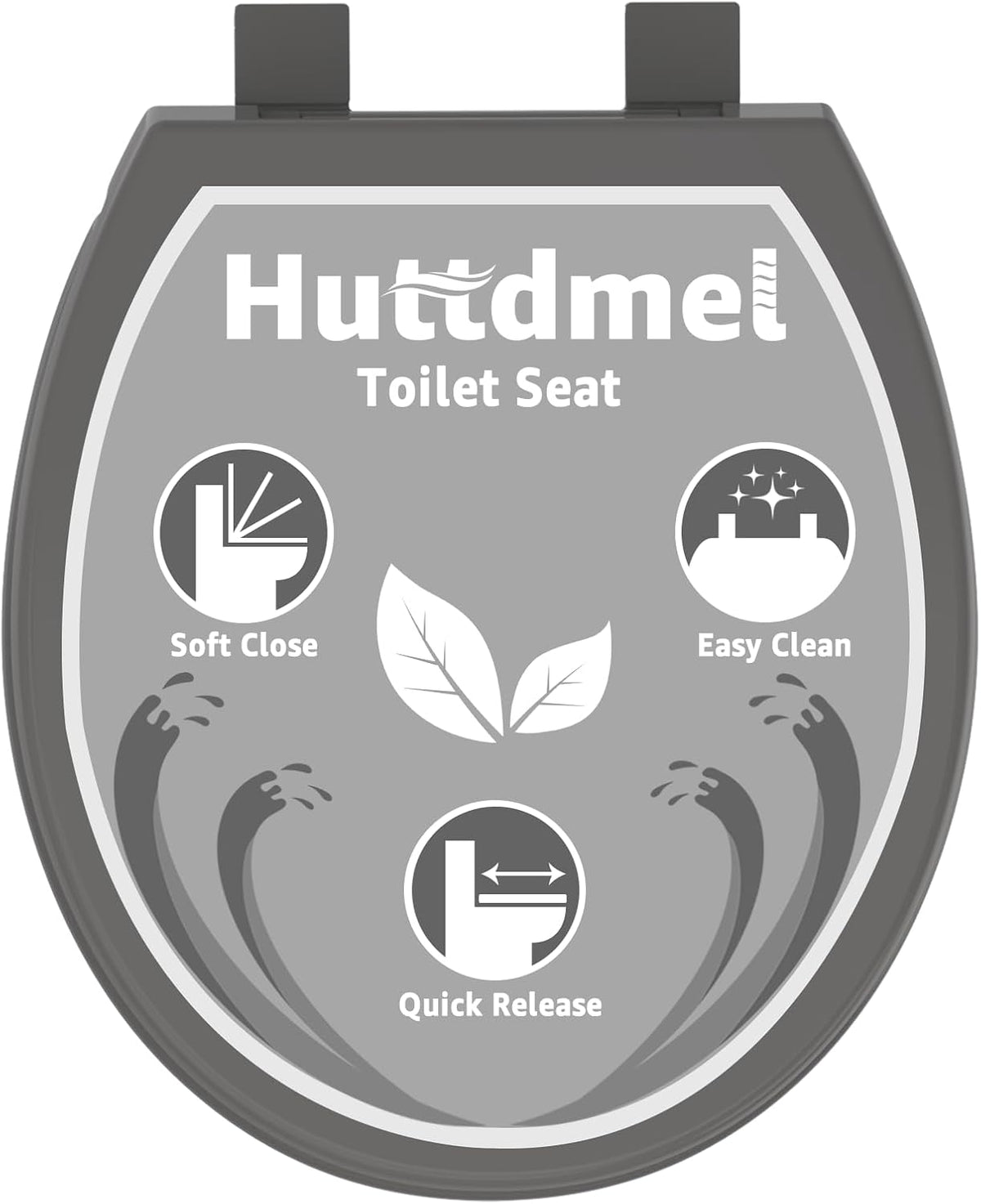 Toilet Seat with Toddler Seat, Potty Training Toilet Seat Round 2 in 1 Soft Close Quiet No Slapping, Magnetic Absorption, Easy to Install and Clean,White