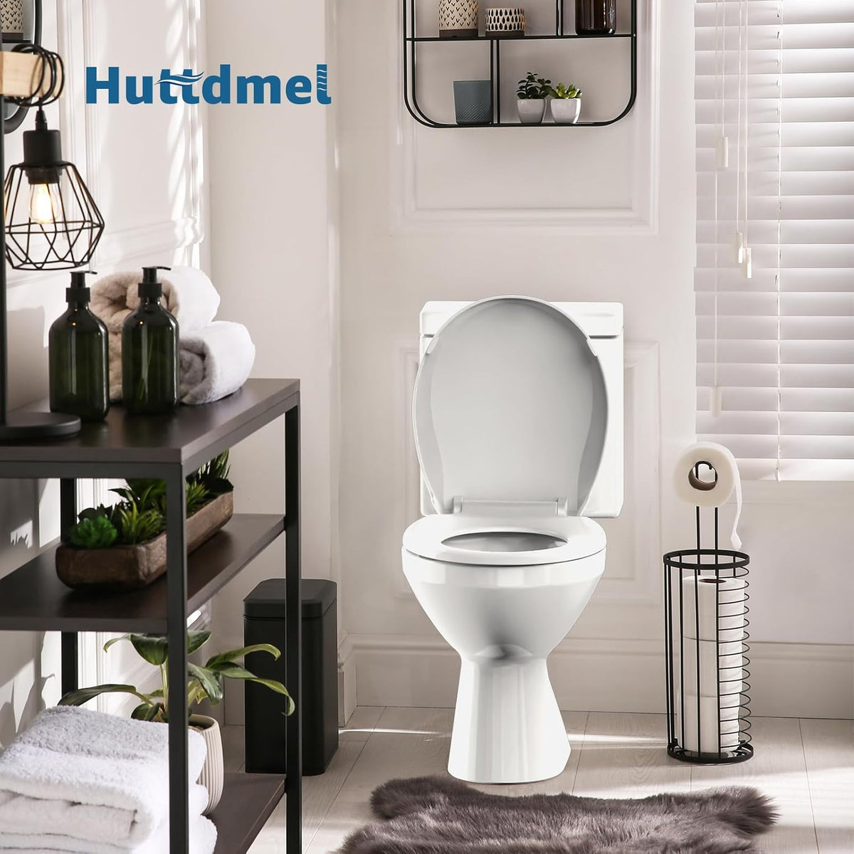 Toilet Seat with Toddler Seat, Potty Training Toilet Seat Round 2 in 1 Soft Close Quiet No Slapping, Magnetic Absorption, Easy to Install and Clean,White
