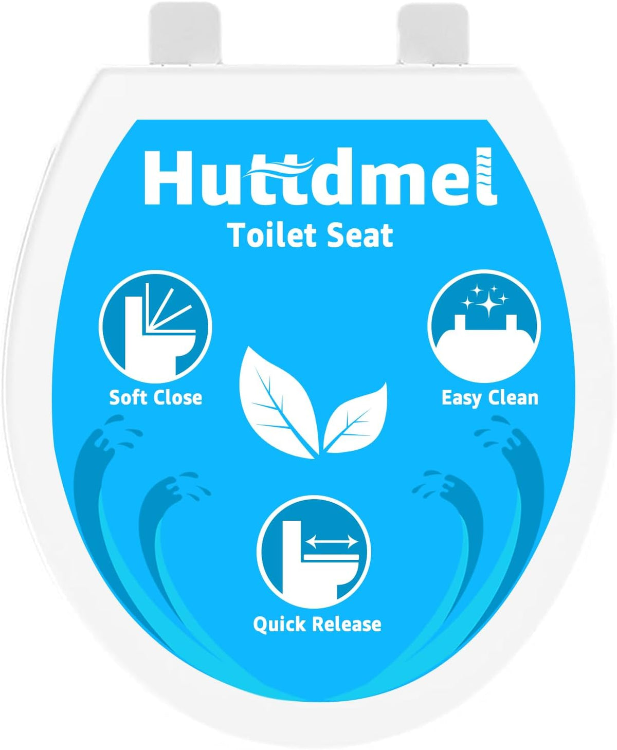 Toilet Seat with Toddler Seat, Potty Training Toilet Seat Round 2 in 1 Soft Close Quiet No Slapping, Magnetic Absorption, Easy to Install and Clean,White