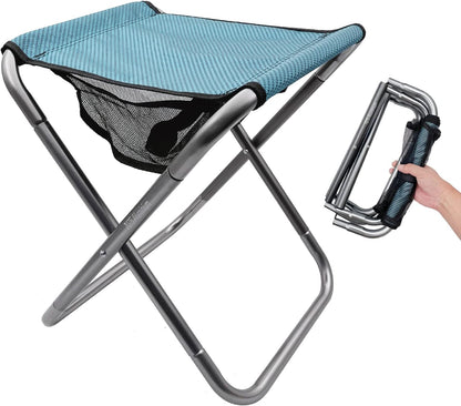 Portable Mini Folding Stool, Small Camping Stool Mortable Stool Can Hold Up to 150 Lbs