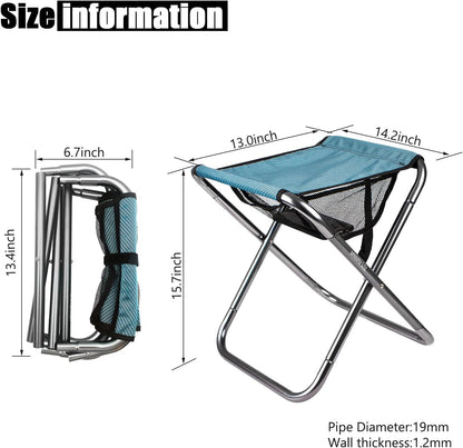 Portable Mini Folding Stool, Small Camping Stool Mortable Stool Can Hold Up to 150 Lbs