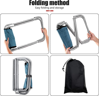 Portable Mini Folding Stool, Small Camping Stool Mortable Stool Can Hold Up to 150 Lbs