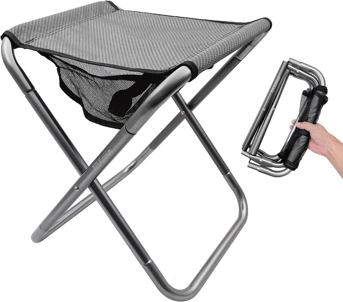 Portable Mini Folding Stool, Small Camping Stool Mortable Stool Can Hold Up to 150 Lbs