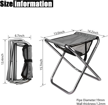 Portable Mini Folding Stool, Small Camping Stool Mortable Stool Can Hold Up to 150 Lbs