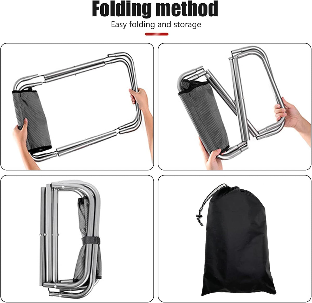 Portable Mini Folding Stool, Small Camping Stool Mortable Stool Can Hold Up to 150 Lbs