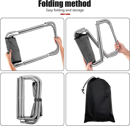 Portable Mini Folding Stool, Small Camping Stool Mortable Stool Can Hold Up to 150 Lbs