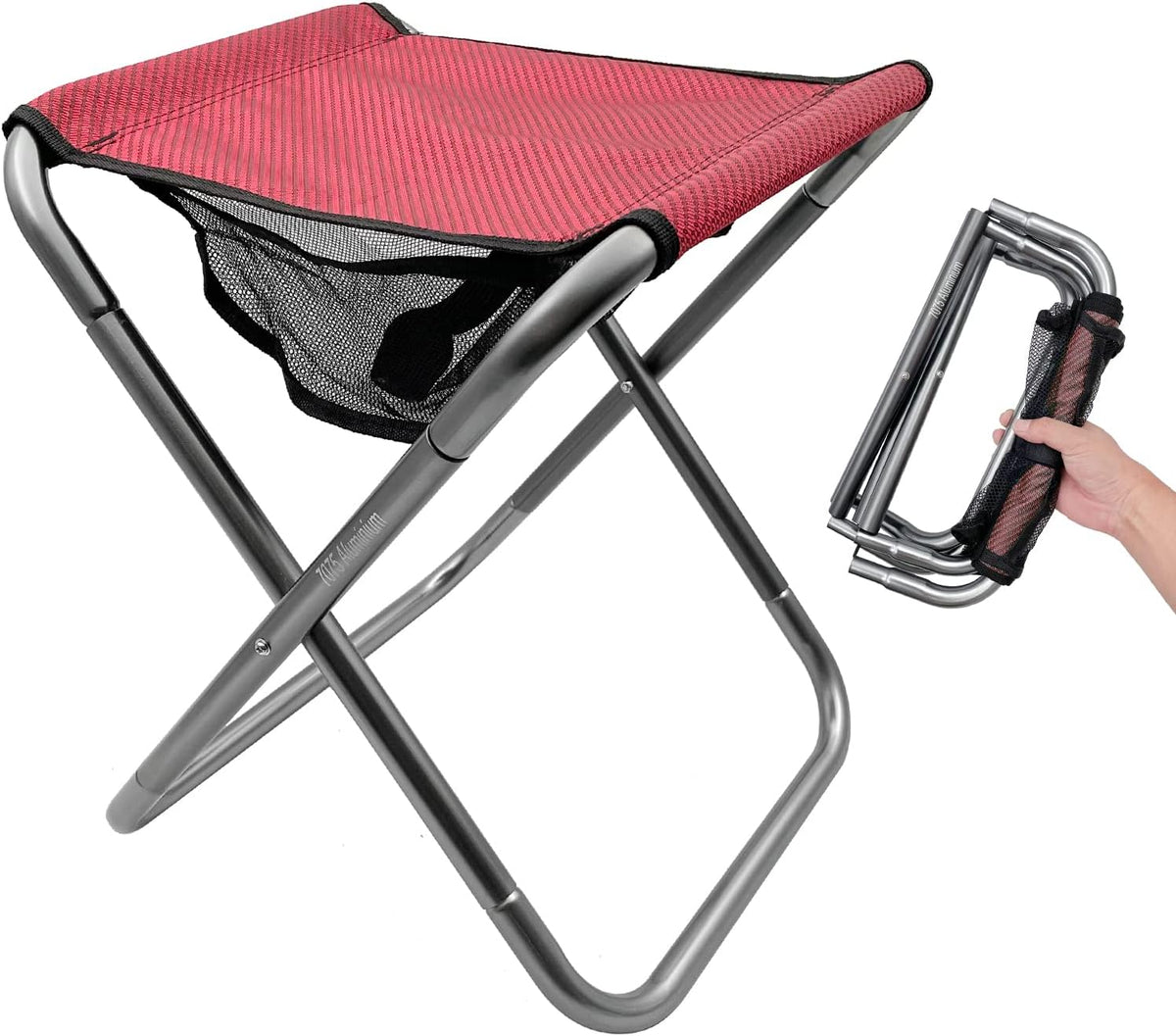 Portable Mini Folding Stool, Small Camping Stool Mortable Stool Can Hold Up to 150 Lbs