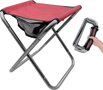 Portable Mini Folding Stool, Small Camping Stool Mortable Stool Can Hold Up to 150 Lbs
