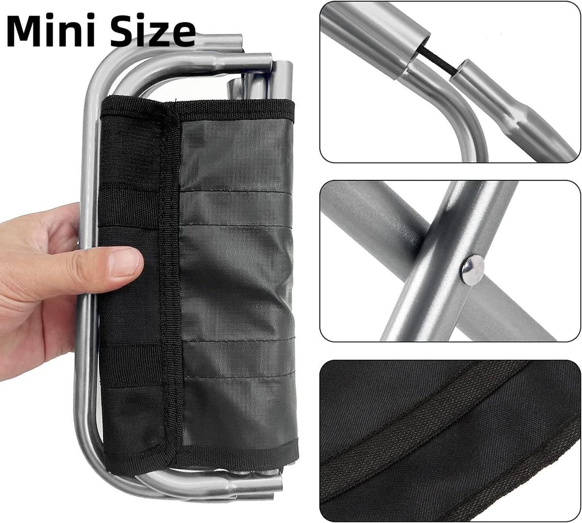 Portable Mini Folding Stool, Small Camping Stool Mortable Stool Can Hold Up to 150 Lbs