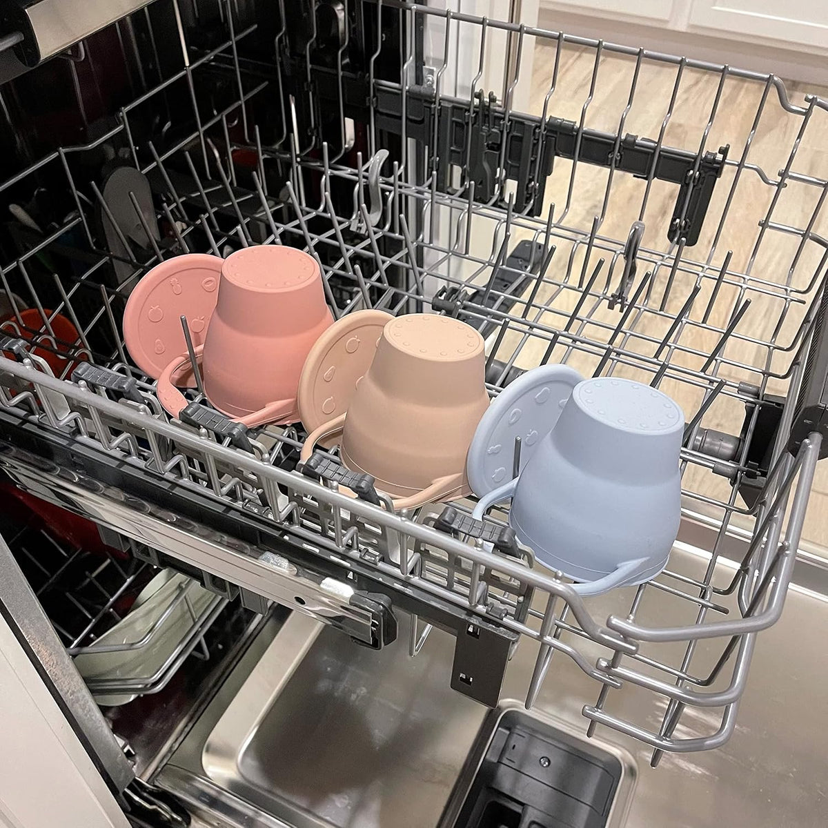 Silicone Collapsible Snack Cup (Navy) - 100% Food Grade Silicone - BPA, Phthalate, and Latex Free - Dishwasher Safe - 6 Months+
