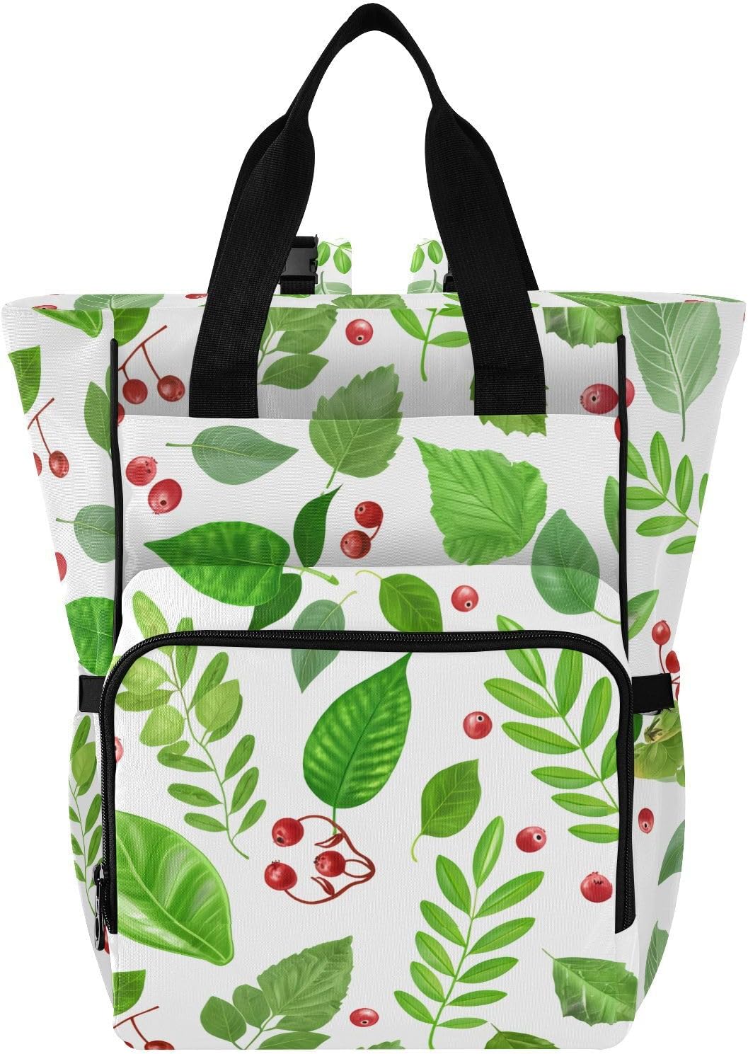 Diaper Bag Backpack, Multifunction Travel Bag for Moms Dads, Baby Changing Bag with Insulted Pockets, Stroller Straps and Side Bottle Pockets Berry Grove Pattern