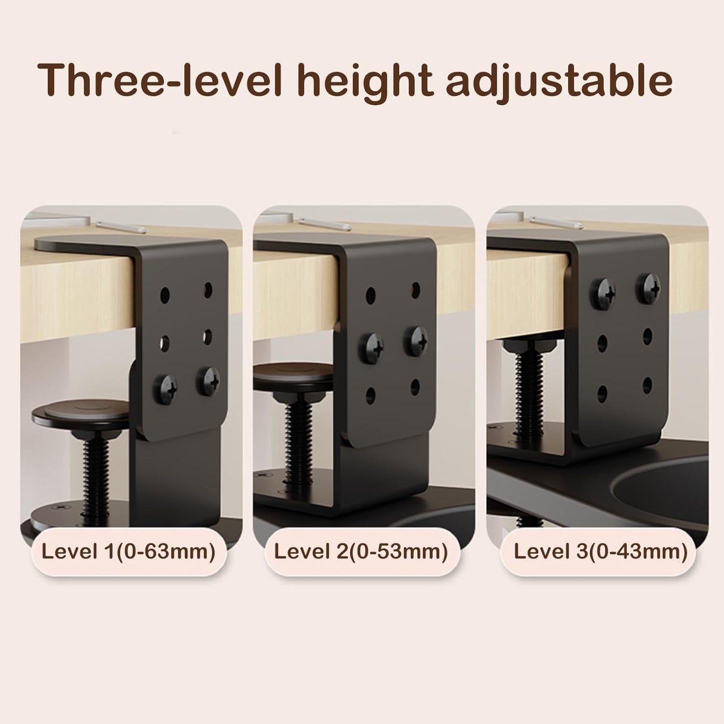 Desk Cup Holder, 360° Rotating Under-Table Cup Holder, Anti-Spill Water Bottle Stand & Coffee Mug Storage for Home, Office & School
