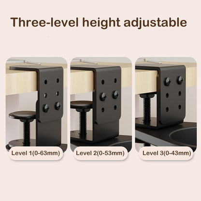Desk Cup Holder, 360° Rotating Under-Table Cup Holder, Anti-Spill Water Bottle Stand & Coffee Mug Storage for Home, Office & School